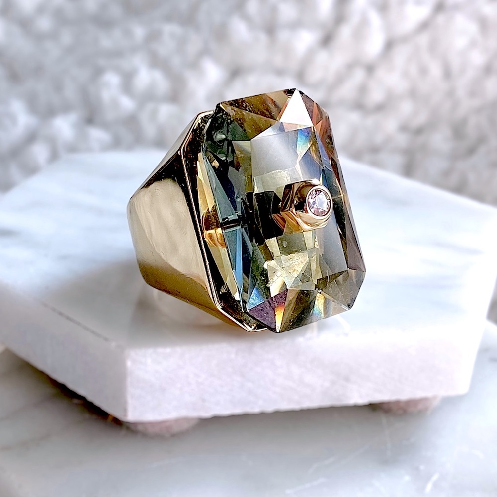 Swarovski Grey “Numina” Cocktail Ring